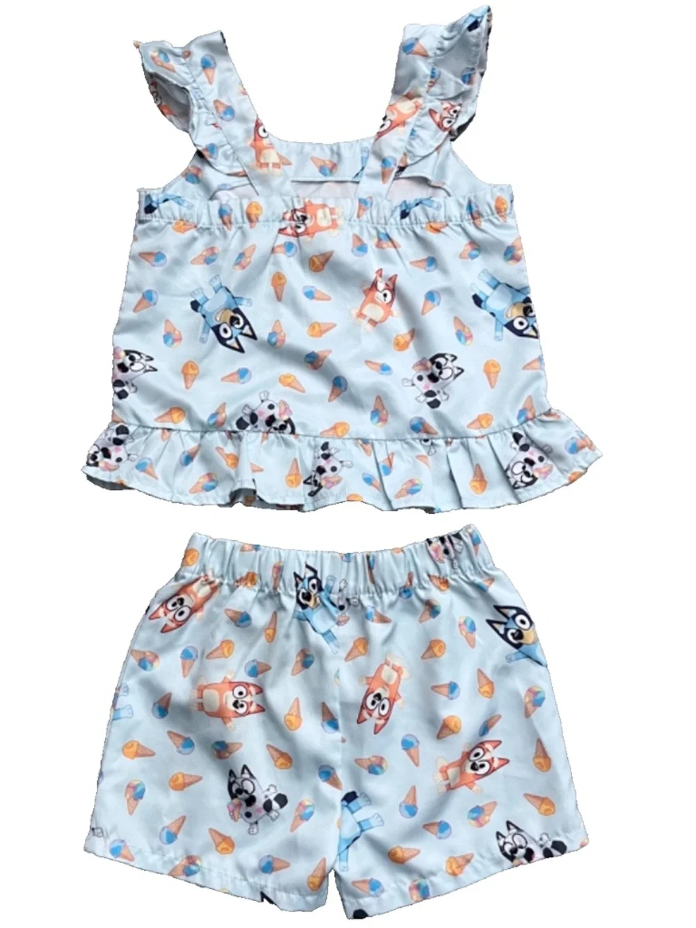 Bluey Bingo Matching Family Tank Top & Shorts Outfit Set Size 3T